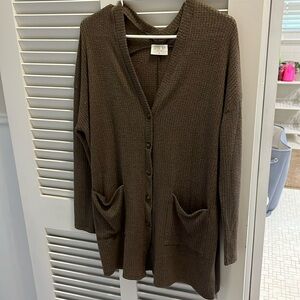 Sienna sky button up maternity sweater